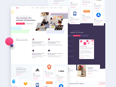 Colorful website exploration by Jan Hoffmann for Fintory on Dribbble