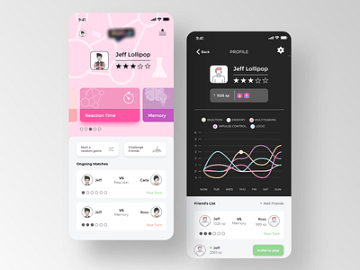 memory game multiplayer app app design brain brain training brains clean game games interface ios mobile mobile game multiplayer uiux
