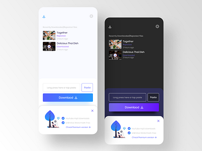 Download video with link app app design download files fine manager ios link download ui uiux video watermark video youtube