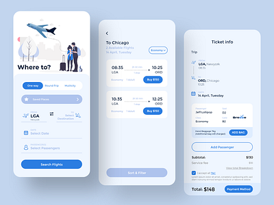 Flight booking app by lazy kar on Dribbble