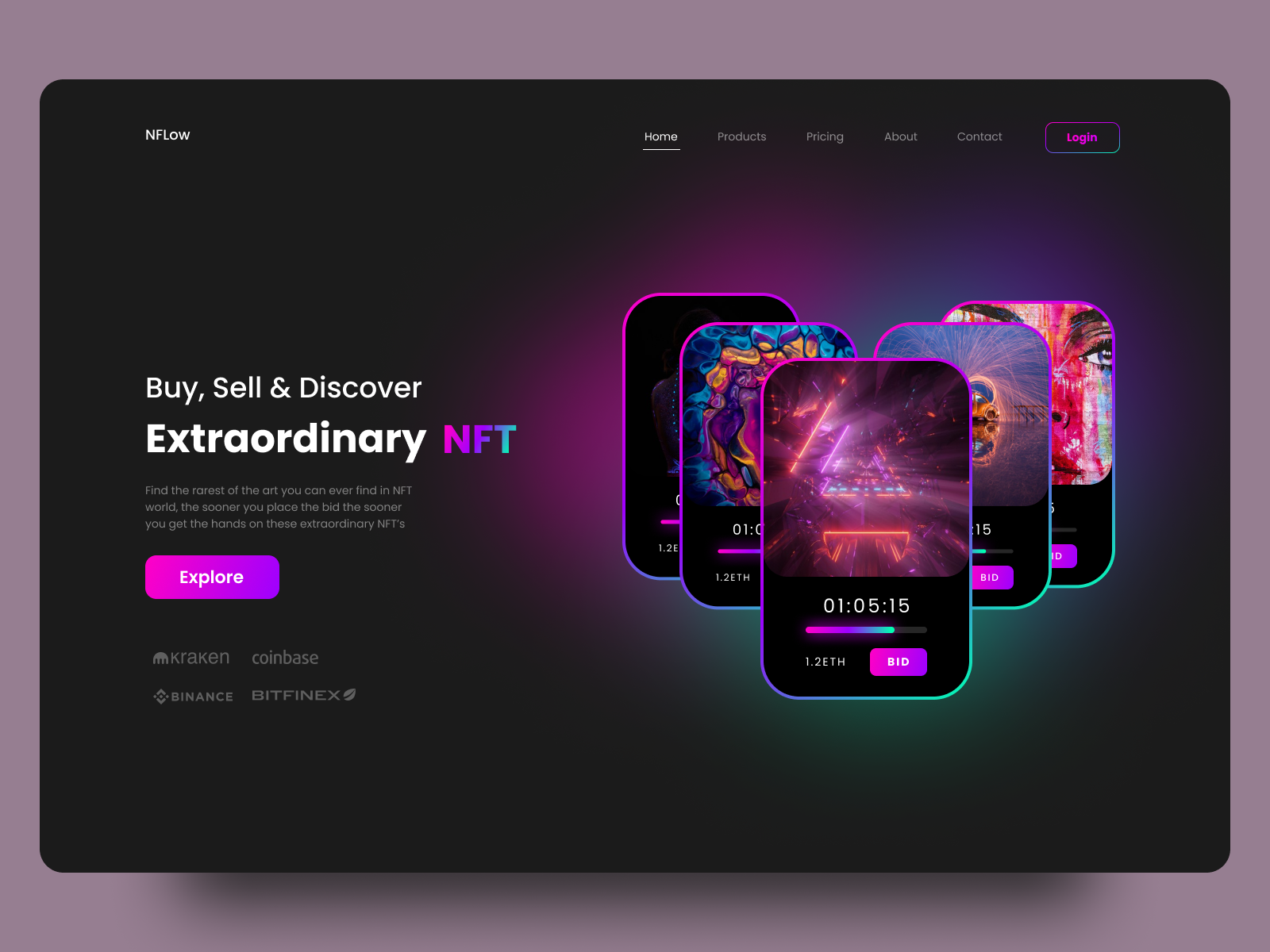 NFT Landing Page Website by lazy kar on Dribbble