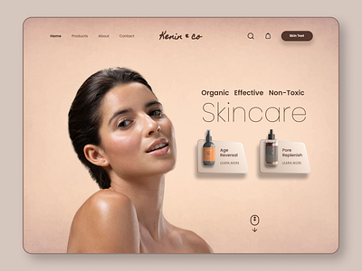 Skincare Website Landing Page