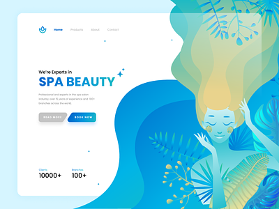 Spa and Beauty Landing Page beauty beauty clinic beauty landing page beauty salon beauty website cosmetic design girl landing page saloon service spa spa landing page spa website surgery ui ux website wellness