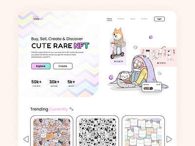 Cute NFT Landing Page Website