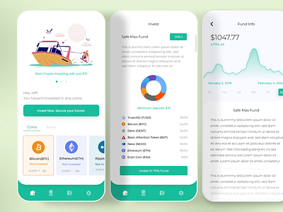 Cryptocurrency Mobile App Design