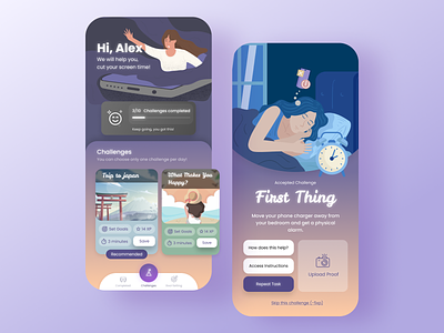 Screen Time Wellness App Design