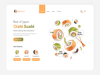 Japan food Sushi Landing Page
