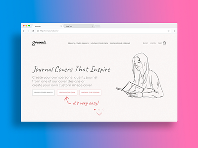 journal web landing page books clean inspiring journals landing page reading ui uidesign user interface ux writing