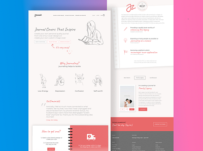 Journal web design book clean drwaing illustration interface minimal read typography ui uidesign ux web web design writing