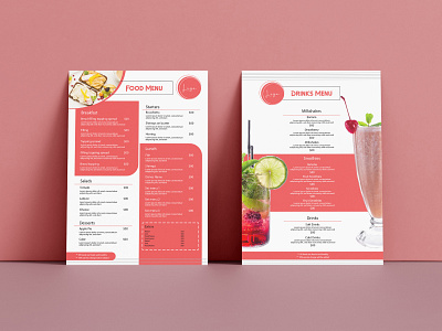 Restaurant Menu Design branding design graphic design illustration illustrator logo vector