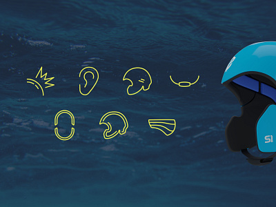 Simba Surf Icons clean design ecommerce graphic design helmet iconography icons illustration simple surf vector