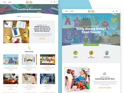 HeidiSongs 123s abcs design ecommerce educational graphic design learning shopify singing web design website