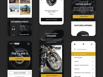 Arlen Ness - Mobile arlen ness design ecommerce harley davidson mobile motorcyle responsive shopify ui web design website