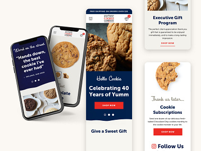 Pacific Cookie Company - Mobile design ecommerce graphic design mobile responsive shopify web design website