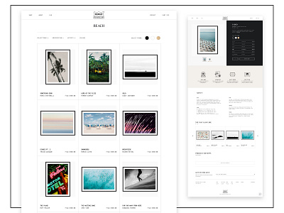 Midnight Station - Collection & Product pages art collections ecommerce pdp photography product product page shopify web design website