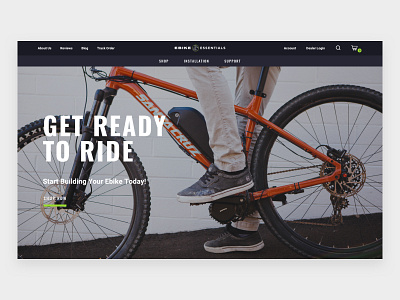 Ebike Essentials - Website bikes branding ebikes ecommerce graphic design mobile responsive shopify web design