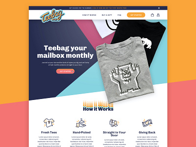 Teebag & Co - Website apparel branding ecommerce logo shopify subscription tshirt web design web development website