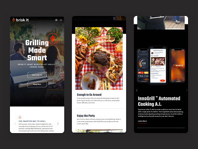 Brisk It - Mobile ecommerce grill grilling mobile responsive shopify web design web development