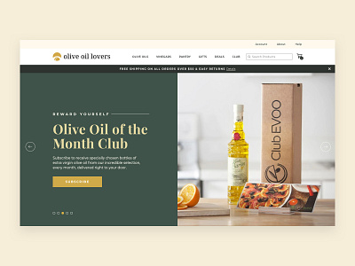 Olive Oil Lovers - Shopify Website design ecommerce food graphic design olive oil shopify ui ux web design