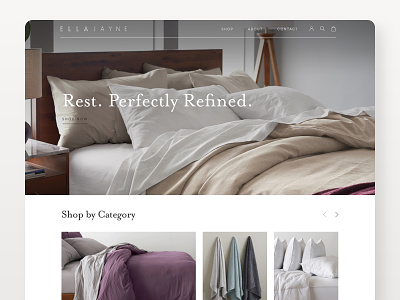 Ella Jayne - Website Redesign bedding ecommerce graphic design shopify ui web design web development