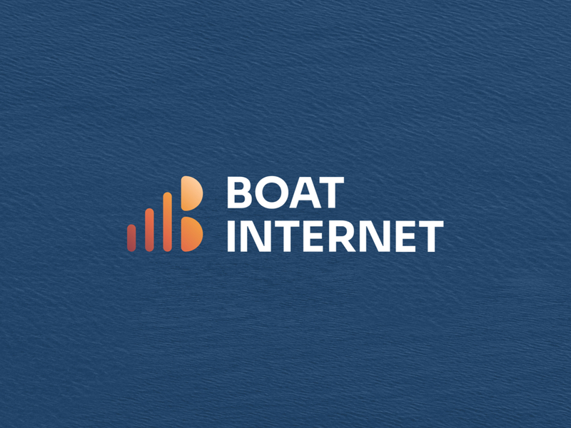 Boat Internet - Branding b boat boating branding design graphic design internet logo wifi