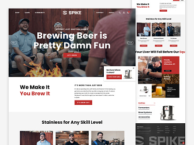 Spike Brewing - Website Redesign beer brewing ecommerce shopify web design web development website
