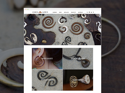 Coco Loco Jewelry Shopify Web Design earrings ecommerce jewelry photography responsive shopify shopify plus web design