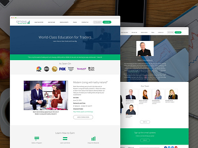 Options Money Maker - Rebranding and Website Design finance icons infusionsoft logo memberium rebrand responsive stock market web design wordpress