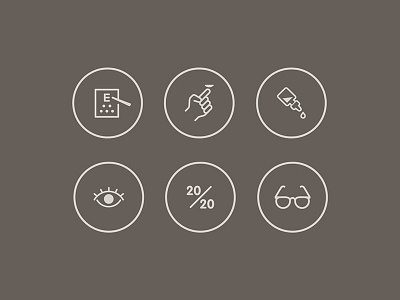eyeQ Optometry Icon Pack custom icon set graphic design icon design icon pack iconography icons illustrator sleepless media web design