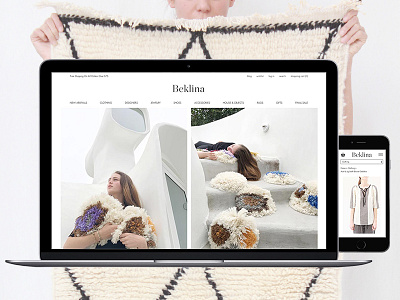 Beklina Boutique Web Design ecoboutique ecommerce fashion shopify style sustainable web design