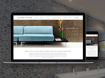 Island Stone cms iconography interior design marketing responsive start up ui ux web design website