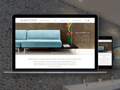 Island Stone cms iconography interior design marketing responsive start up ui ux web design website