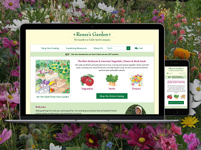 Renee's Garden Seeds customcms ecommerce flowers fruits gardening heirloom herbs organic shopify vegetables webdesign