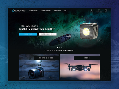 Lume Cube design ecommerce graphic design shopify web design website