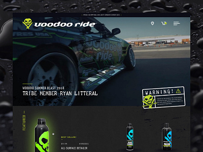 Voodoo Ride branding cars cleaning design ecommerce fresh graphic design illustrator rides shopify ux web design website