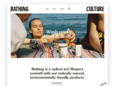 Bathing Culture Website bathing design ecommerce graphic design shopify soap ui wash web design website