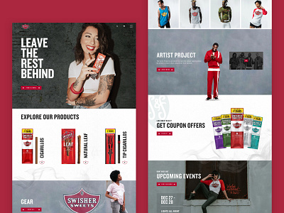Swisher Sweets cigarillos cigars design ecommerce gear graphic design shopify swisher swishersweets web design