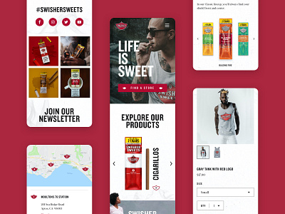 Swisher Sweets - Mobile design ecommerce graphic design mobile responsive shopify web design website