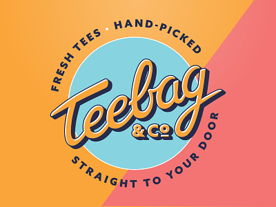 Teebag & Co - Logo branding colorful design graphic design logo script teebag type