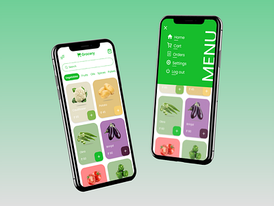 Grocery Application UI app application design iphone x mobile mockup product design ui ui design uiux ux