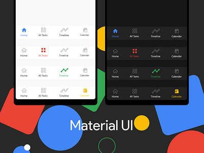 Material Ui Bottom Nav bar inspired by Google app bottom bar design flat material design material ui materialdesign minimal mobile ui ui ux