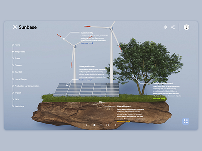 Sunbase Solar energy website design app blue branding design environment graphic design landing solar ui ux web website