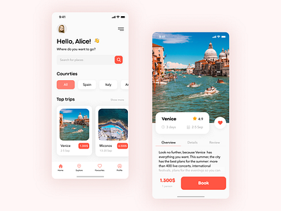 Travel App Design