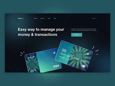 Payment Card * Finance Landing Page banking credit card design figma finance fintech landing page money money app payment payment method transactions ui uxui web app web design webdesign website website design