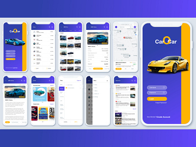 CarOCar - Friendly Car Dictionary app application car design dictionary illustration mobile photoshop screens ui user experience user interaction ux uxui website website design