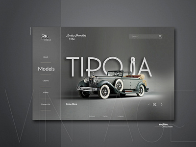 Vintage Cars-User Interface Inspirational Design