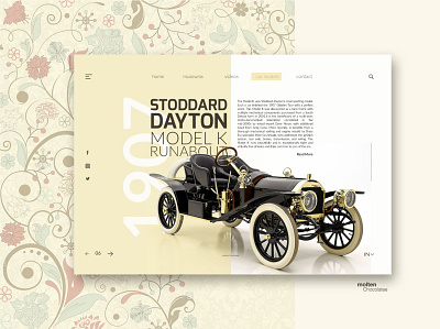 Vintage Cars 2 - User Interface Inspirational Design app design illustration photoshop ui ux website website design