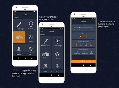 Quiz App Design design illustration photoshop ui user experience user experience design user interaction user interface user interface design ux website website design