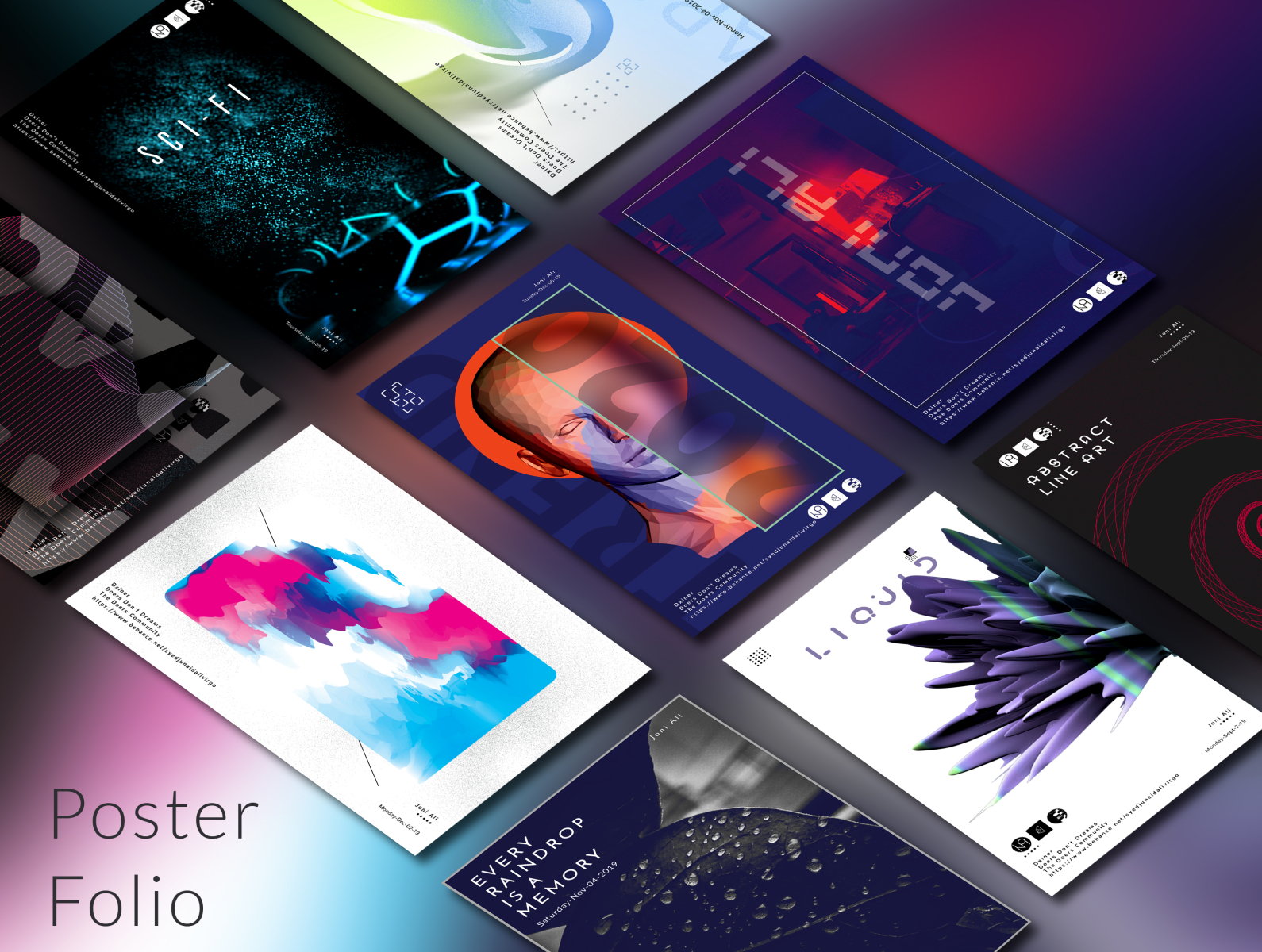 poster folio by Syed Junaid Ali on Dribbble