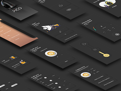 PICO Sense App air purifier branding coffee concept design illustration iot minimal neumorphism photoshop product product design skeumorphism ui ux